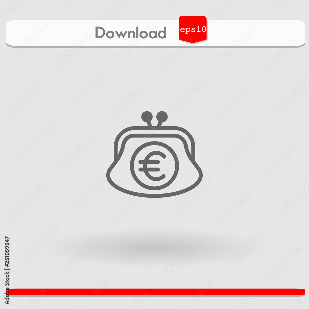 Fototapeta premium purse vector icon