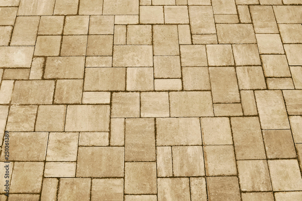 Beige stone pavement background texture