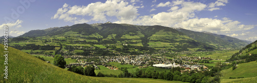 panorama of mittersill, salzburg, austria photo