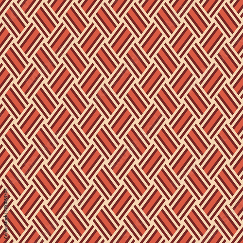 Vector seamless color pattern. Regularly repeated inclined stripes.