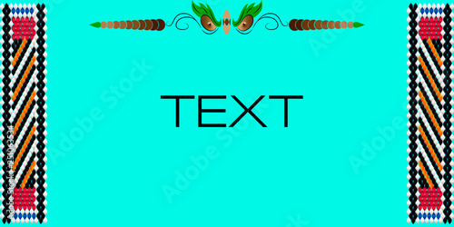 Frame for text with a pattern on bedouin fabric Sadu2.