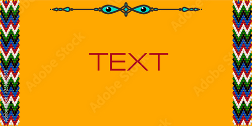 Frame for text with a pattern on bedouin fabric Sadu10.
