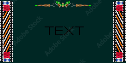 Frame for text with a pattern on bedouin fabric Sadu1.