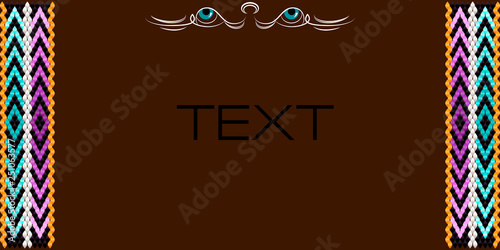 Frame for text with a pattern on bedouin fabric Sadu3.