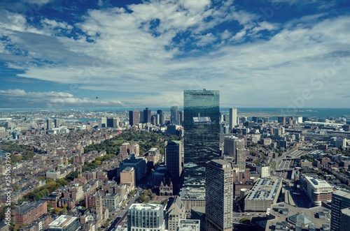 View of Boston Skyline from the observation building