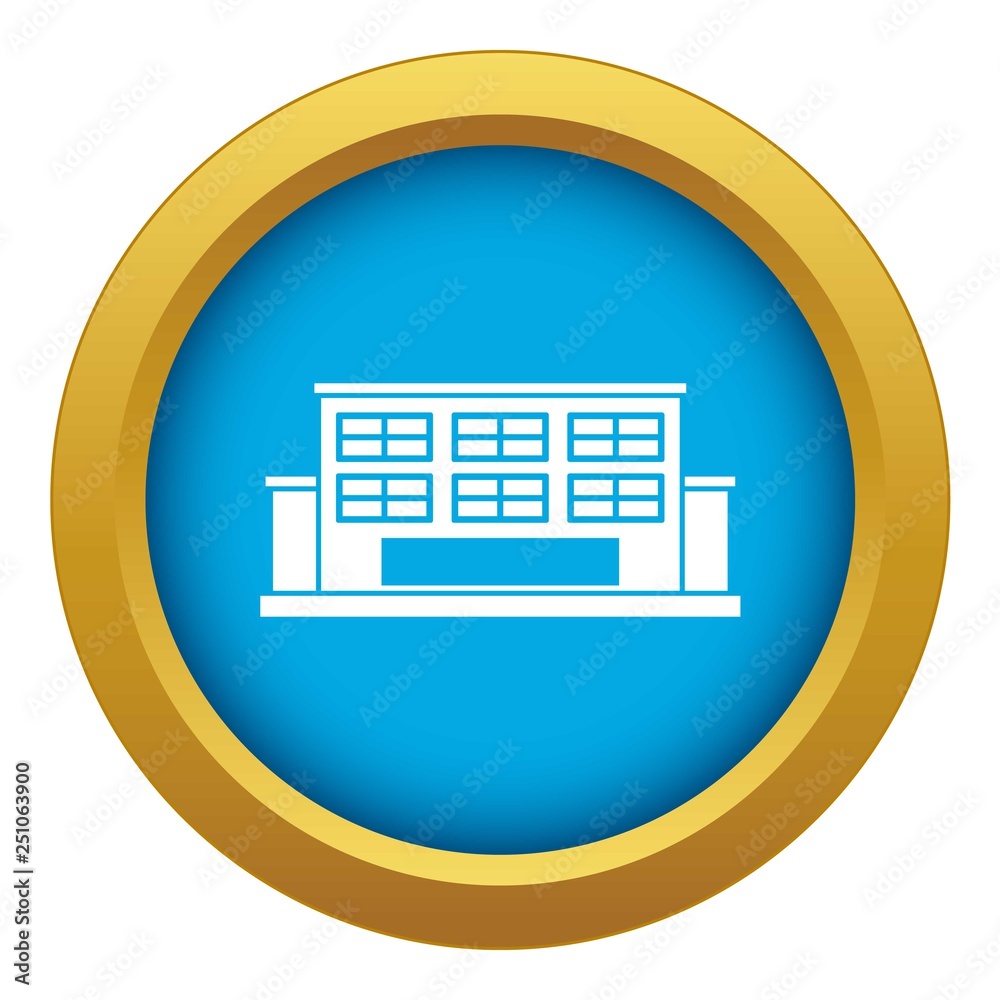 Industrial building icon blue vector isolated on white background for any design Industrial building icon blue vector isolated on white background for any design