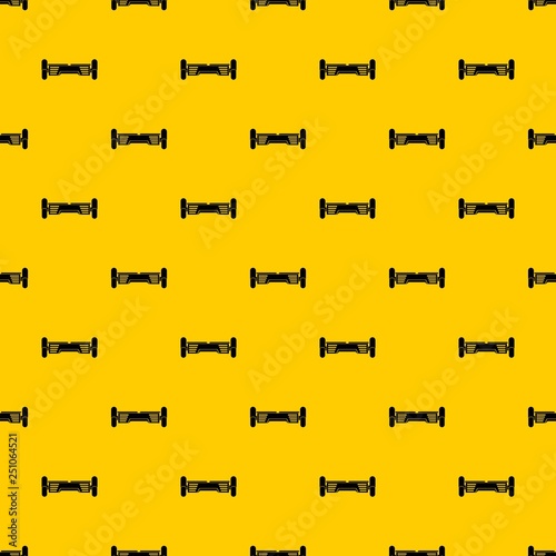 Smart scooter pattern seamless vector repeat geometric yellow for any design