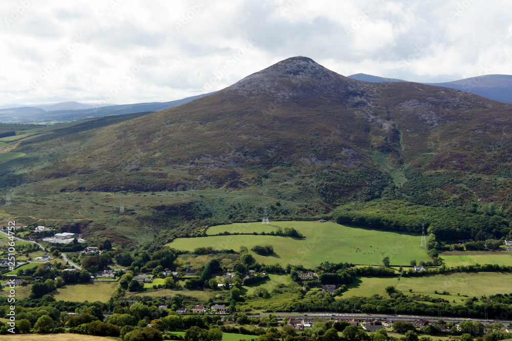 Landscapes of Ireland.Great Sugar Loaf.View from Little Sugar Loaf. 