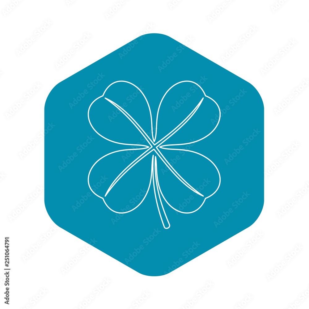 Four leaf clover leaf icon. Outline illustration of four leaf clover leaf vector icon for web Four leaf clover leaf icon. Outline illustration of four leaf clover leaf vector icon for web