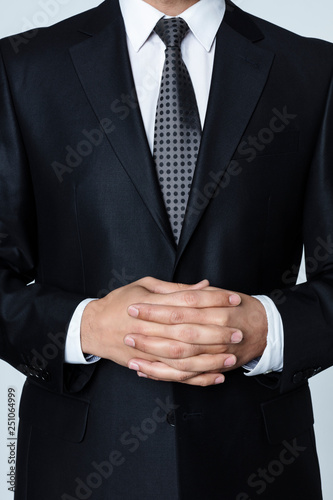 Business man holding hands