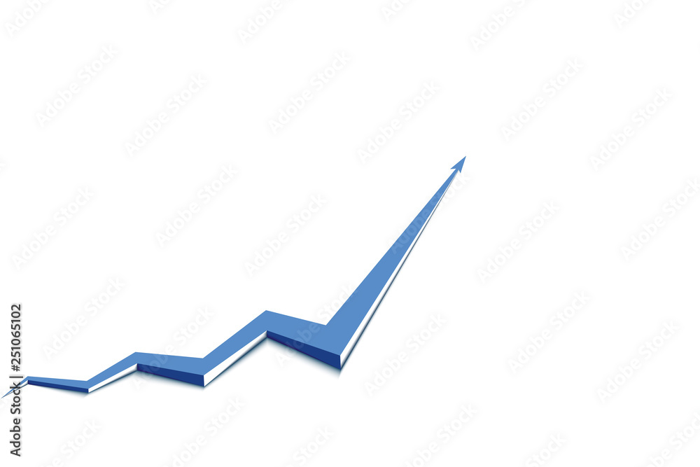 red arrow graph goes up white background red arrow graph goes up white background