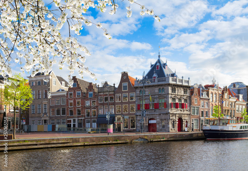 historical houses in old Haarlem, Holland © neirfy