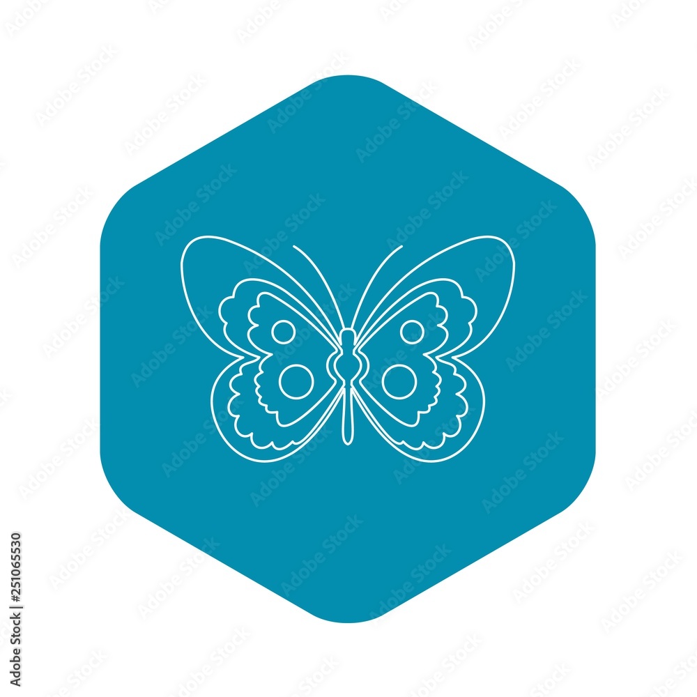 Butterfly icon. Outline illustration of butterfly vector icon for web