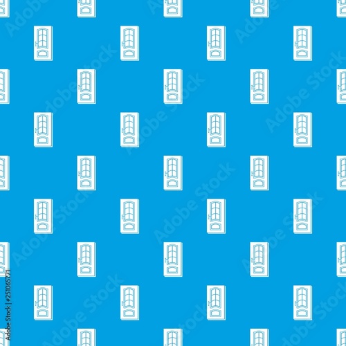 Vertical door pattern vector seamless blue repeat for any use