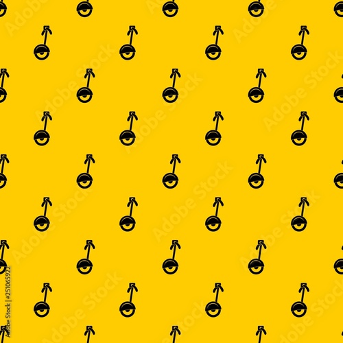 Unicycle pattern seamless vector repeat geometric yellow for any design