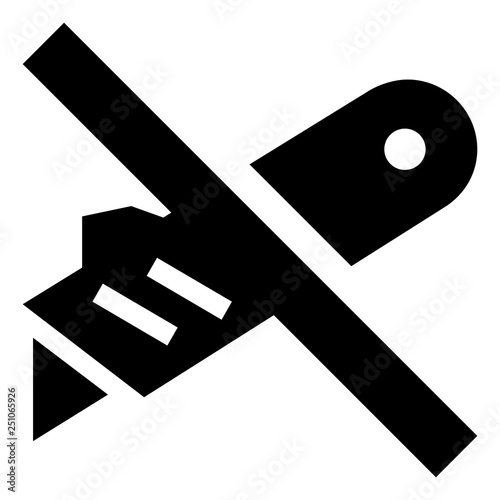 Do Not Cut Knife Warning Icon