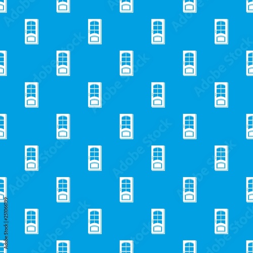 Office door pattern vector seamless blue repeat for any use