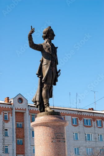 Monument to AV Suvorov in Yalutorovsk. Russia photo