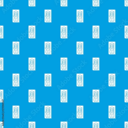 Wooden door pattern vector seamless blue repeat for any use