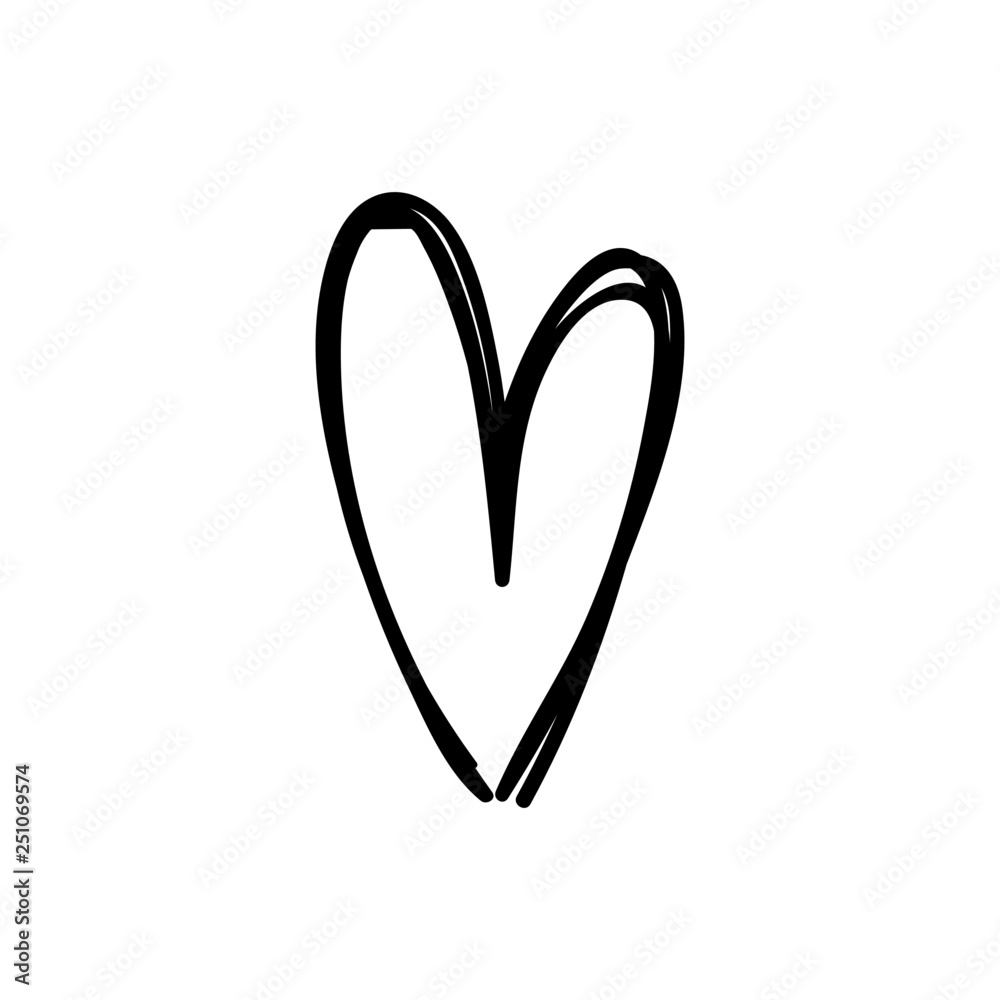 Heart doodle vector illustration Heart doodle vector illustration