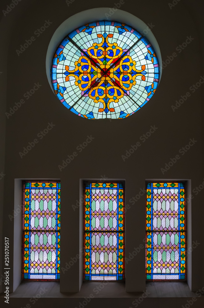 stained glass window for interior design Stock Photo | Adobe Stock