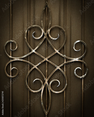 Element of architectural decorative exterior fence.