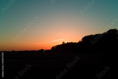 Sunrise on Desna river near Kyiv