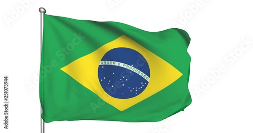 flag of Brazil (semi-transparent, looping, alpha channel)