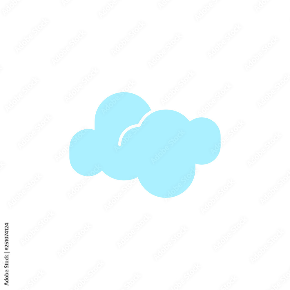 Vector weather icon of a blue cloud to show the forecast and the current climate outside for applications, widgets, and other meteorological designs. Vector weather icon of a blue cloud to show the forecast and the current climate outside for applications, widgets, and other meteorological designs.