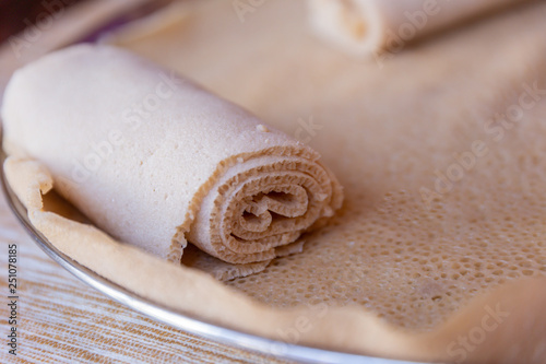 Injera, a staple food of Ethiopia photo