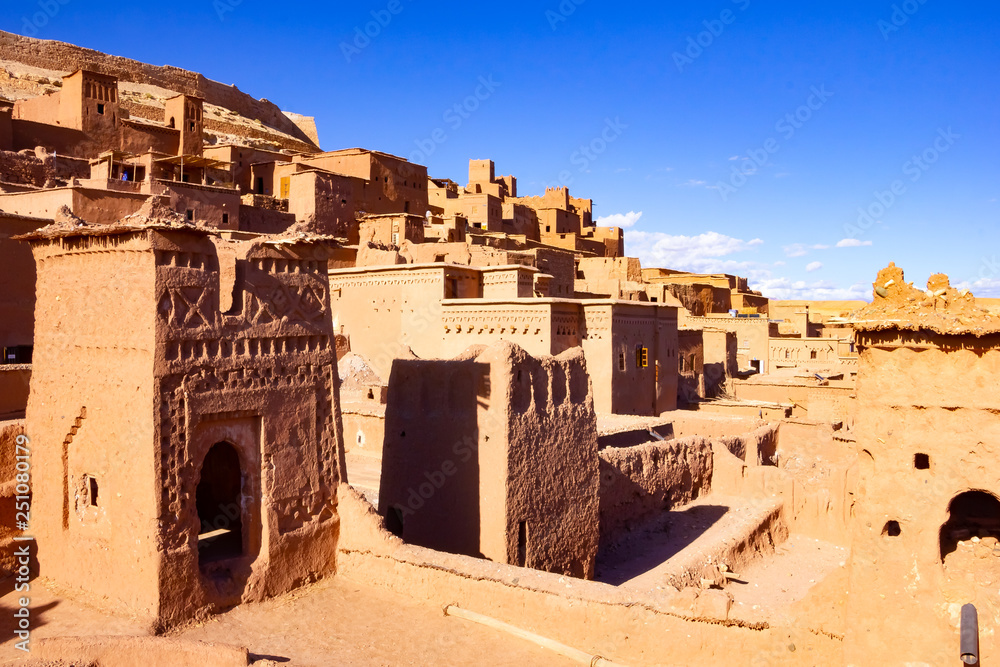 Beautiful ancient old city Ait Benhaddou near Ouarzazate, Atlas, Morocco Beautiful ancient old city Ait Benhaddou near Ouarzazate, Atlas, Morocco