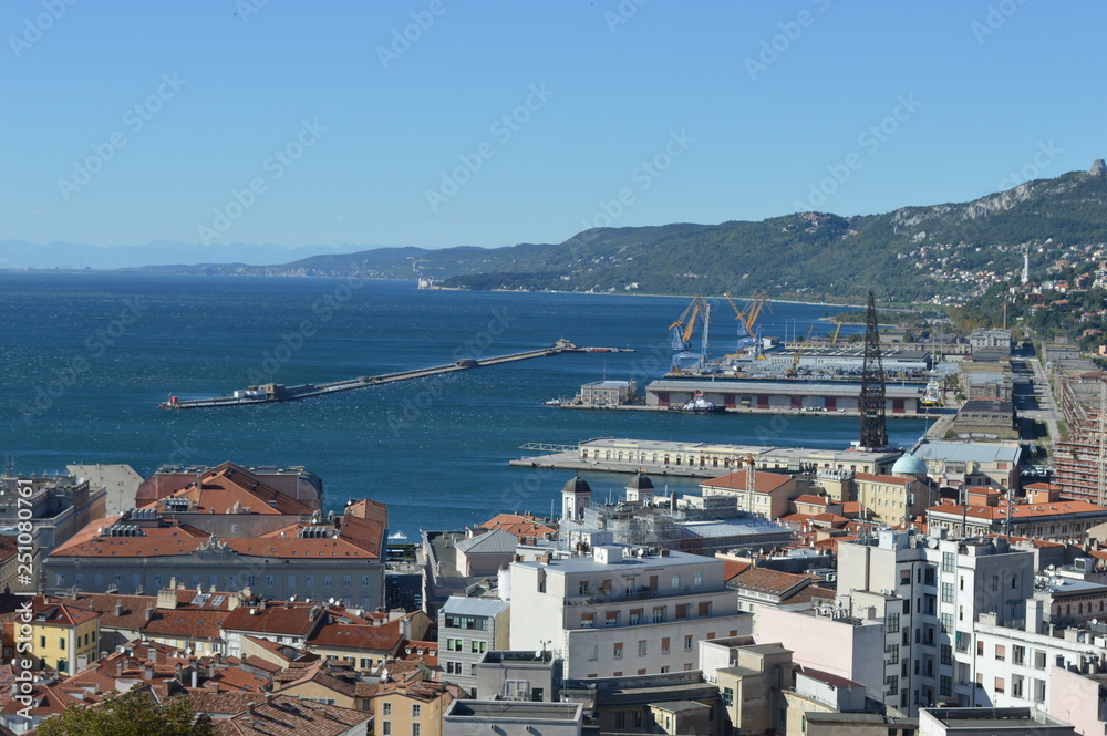 Panorama photo of Rijeka on a sunny day
