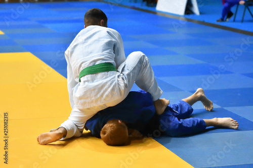 Boys compete in Judo