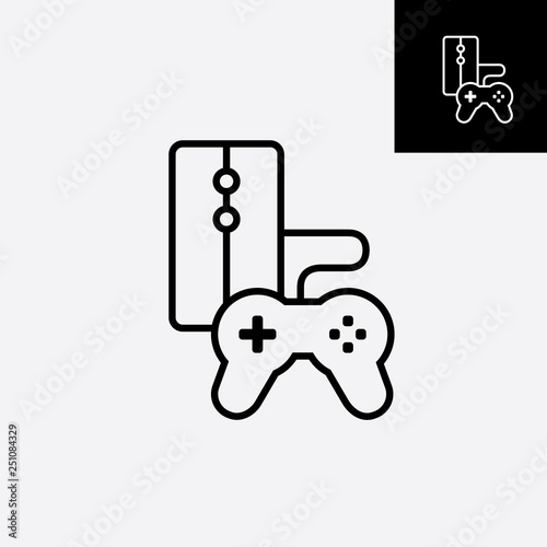 game console icon. video gaming joystick. vector