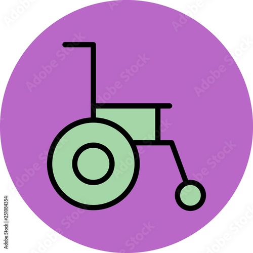 Vector Wheel chair Icon