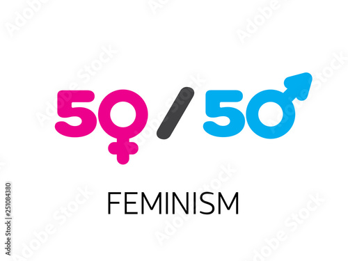 Equality between men and women concept vector