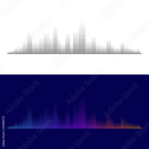 City Modern Abstract Halftone Dots Background