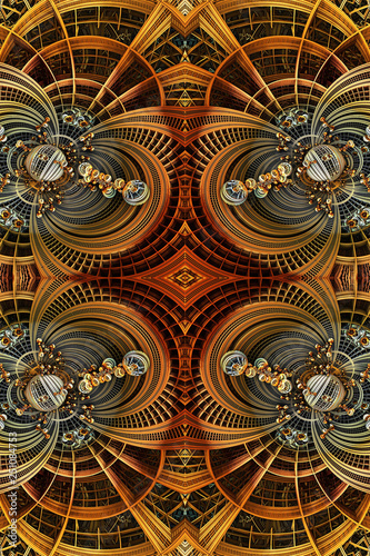 Unique 3d computer generated illustration of artistic abstract fractal patterns artwork background