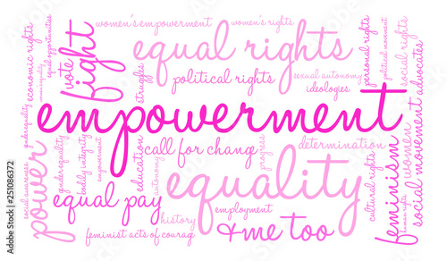 Empowerment Word Cloud on a white background. 