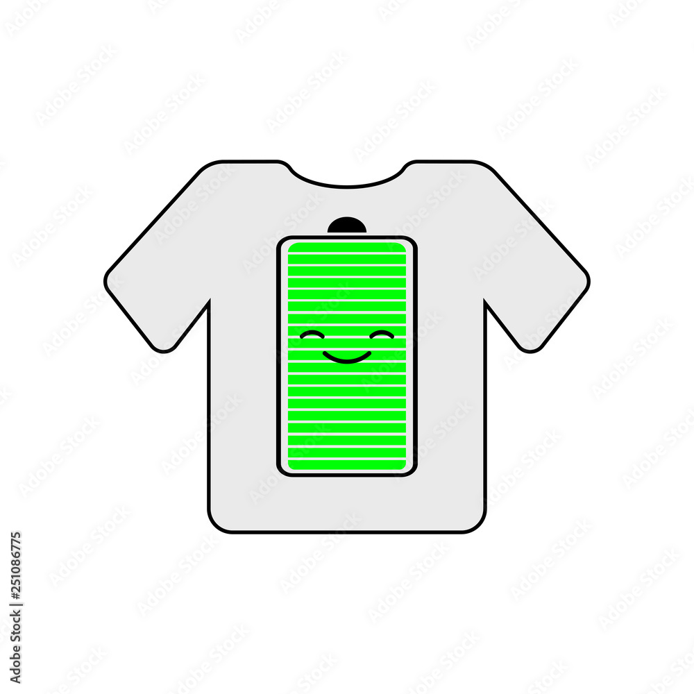 T-shirt with pattern isolated on white background. Vector flat design T-shirt with pattern isolated on white background. Vector flat design