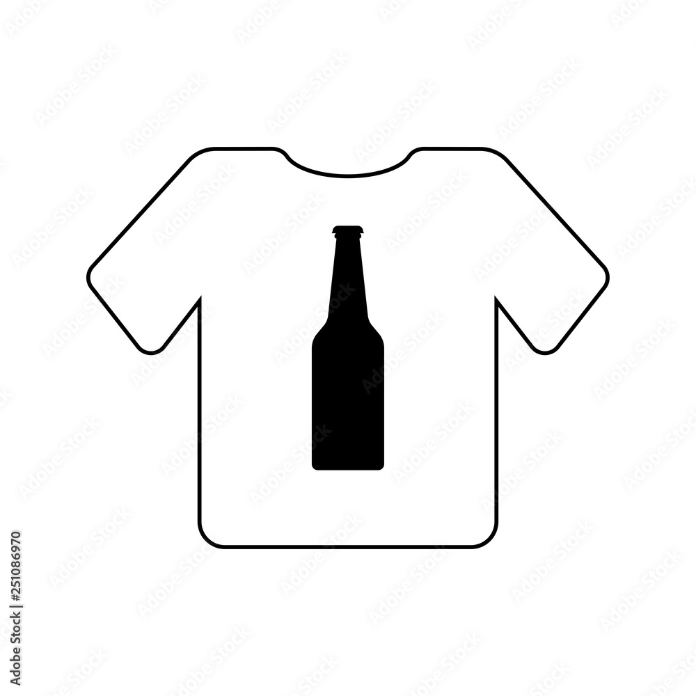 T-shirt with pattern isolated on white background. Vector flat design T-shirt with pattern isolated on white background. Vector flat design
