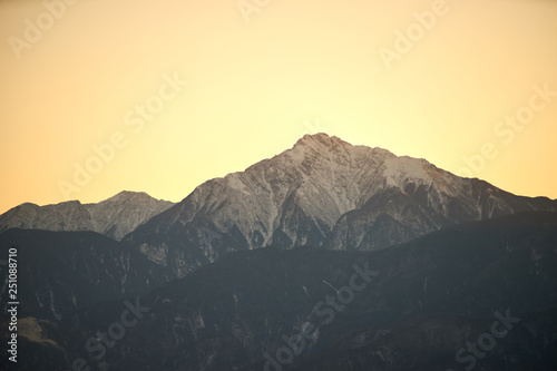 夕方の甲斐駒ケ岳・山頂付近