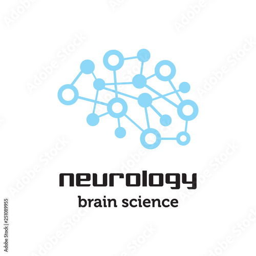 neurology brain medical science logo icon vector template