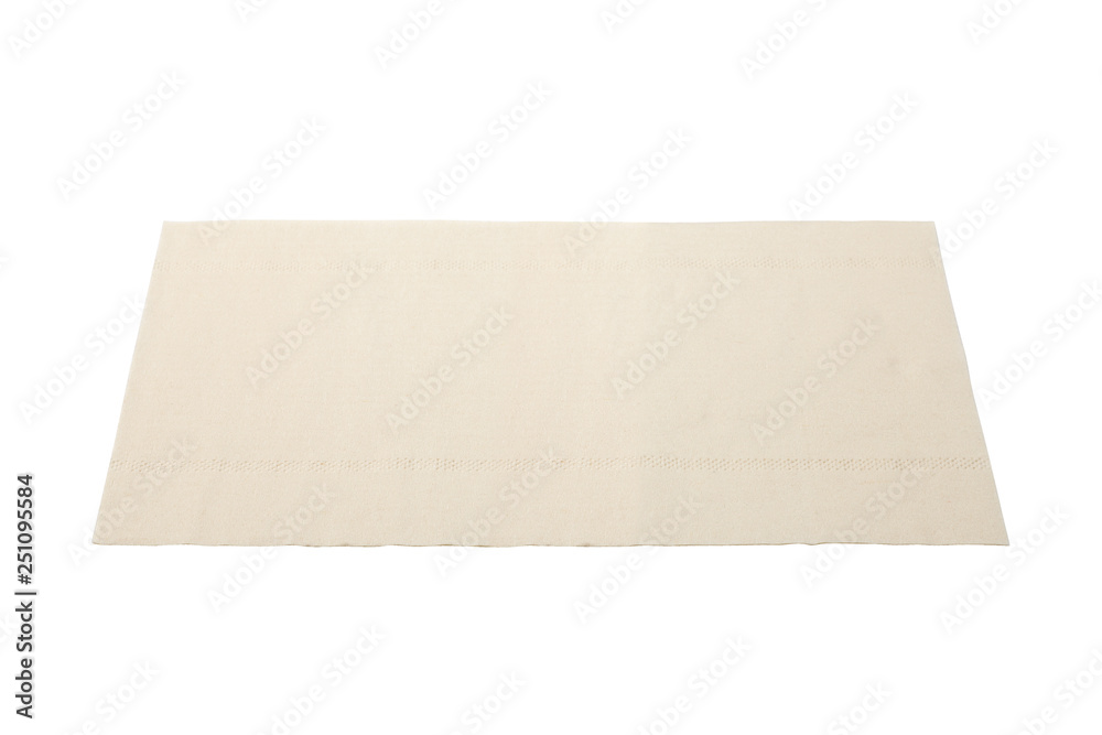 Brown napkin isolate on white background Brown napkin isolate on white background