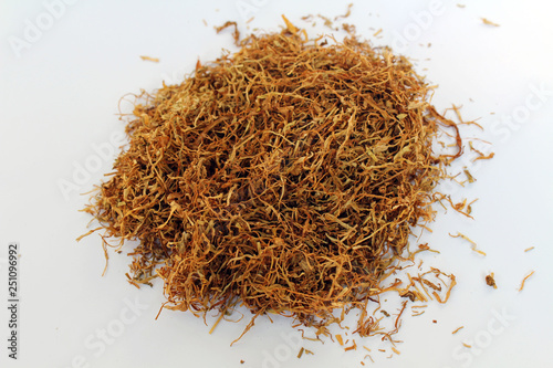 Bild auf Leinwand The brown tobacco flakes that grow in Indonesia.