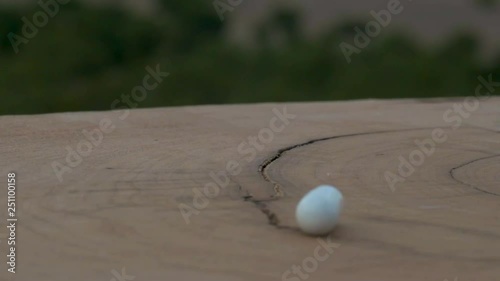Pills falling in slow motion