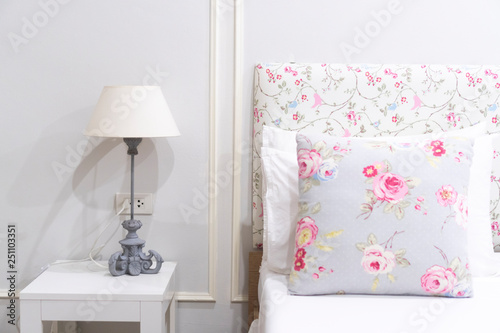 bedroom interior, white tone