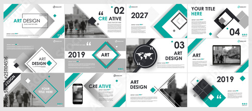 Abstract white, green, slides. Brochure cover design. Fancy info banner frame. Creative set of infographic elements. Urban. Title sheet model set. Modern vector. Presentation templates, corporate.