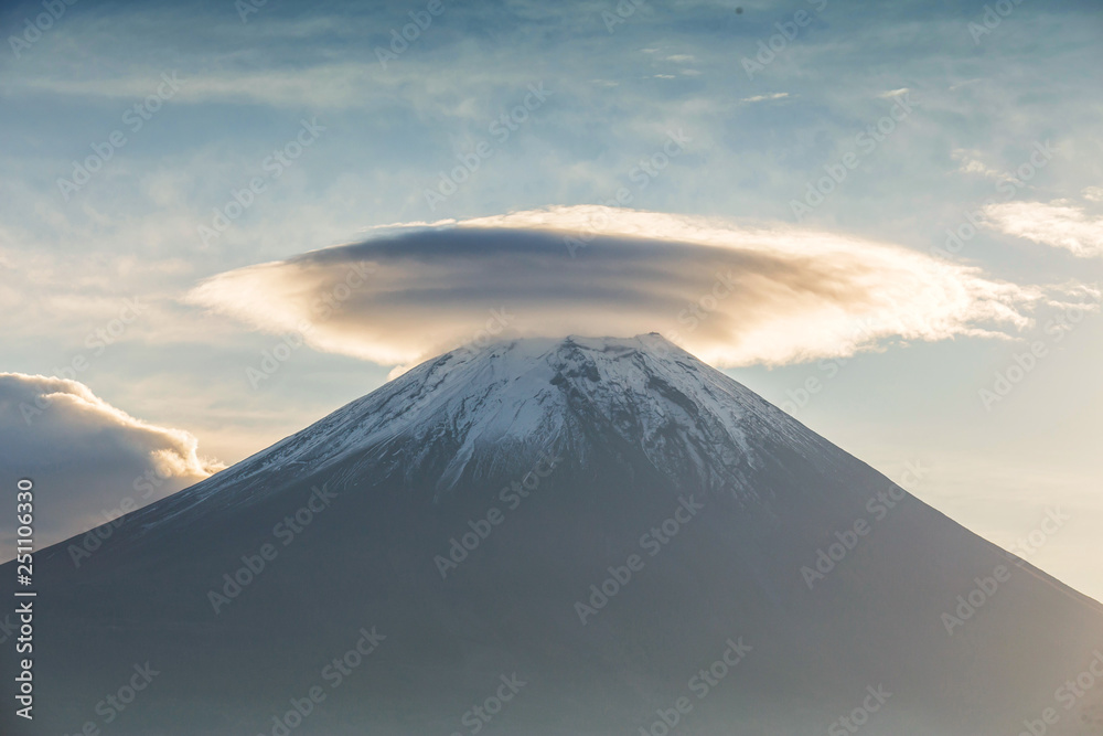 Mount Fuji, Fuji Mountain or Fujisan located on Honshu Island, is the highest mountain in Japan.
