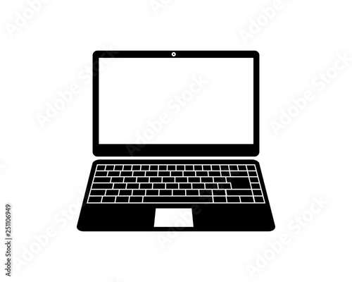 laptop isolated on white background